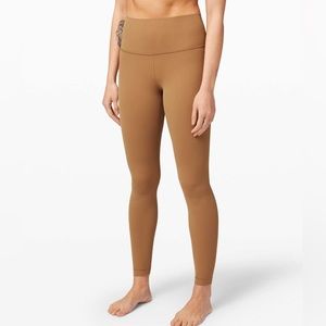 Lululemon Saddle brown High Rise Align 28” leggings Sz. 6